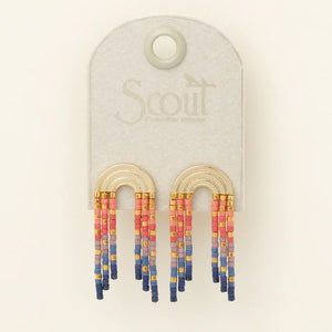 Chromacolor Miyuki Fringe Earrings - Multi/Gold