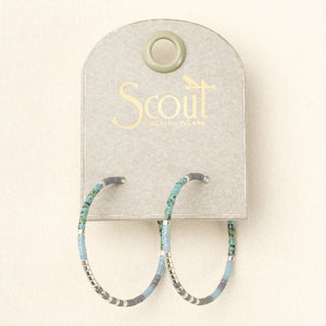 Chromacolor Small Hoop earrings- turquoise/ silver