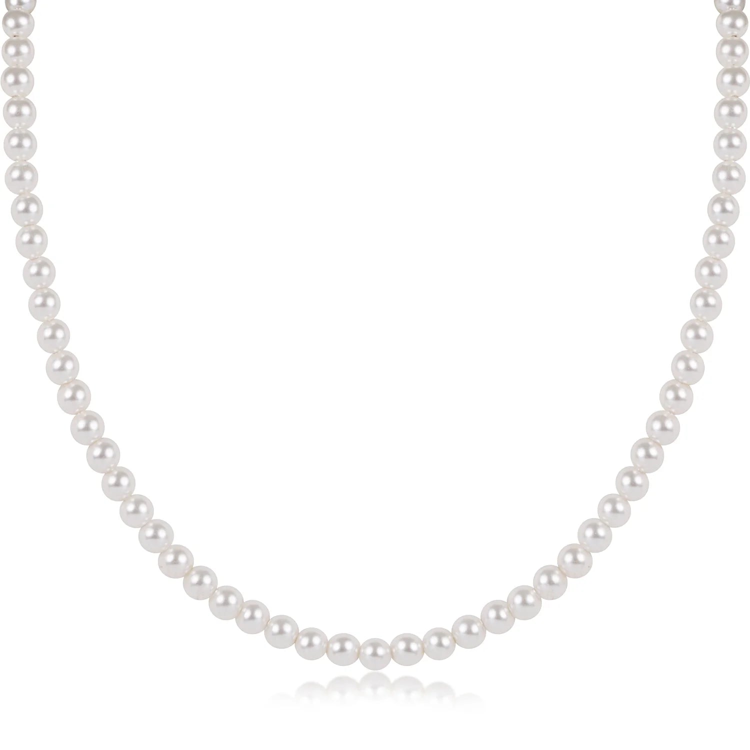 Classic Pearl 4mm bead 15" choker necklace
