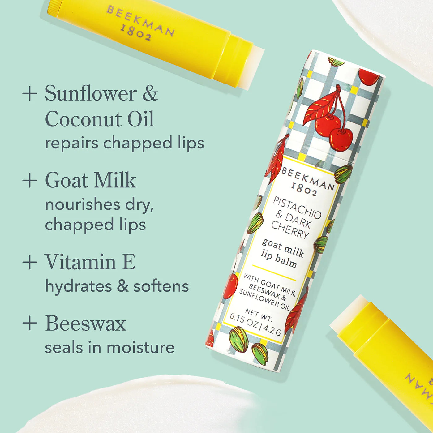 Pistachio & Dark Cherry Lip Balm