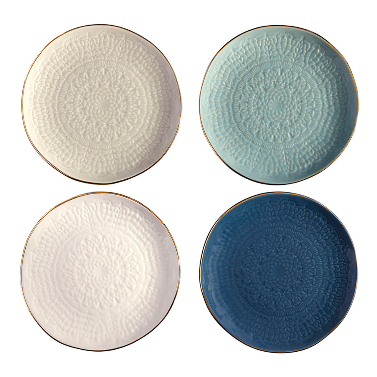 Gold Rim Stamped Plate