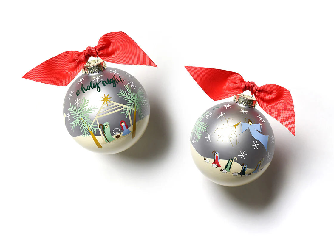 O Holy Night Glass Ornament