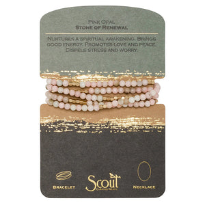 Stone Wrap - pink opal