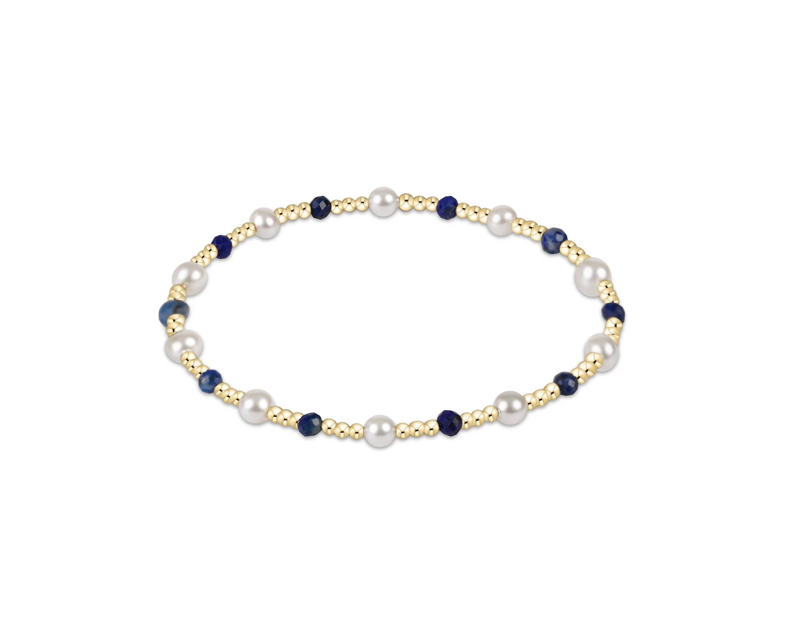 Pearl Sincerity 4mm Bead Bracelet - Lapis