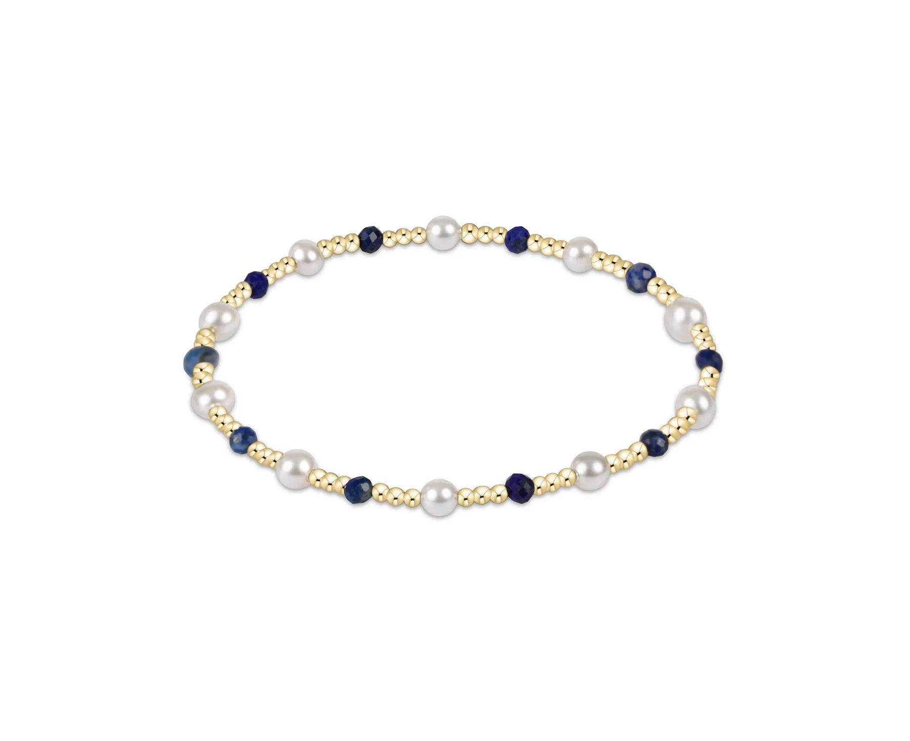 Pearl Sincerity 4mm Bead Bracelet - Lapis