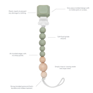 Color Pop Pacifier Clip - pink quartz