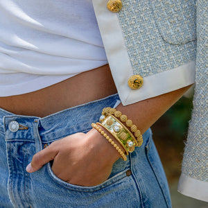 Berry Gem Cuff - pearl