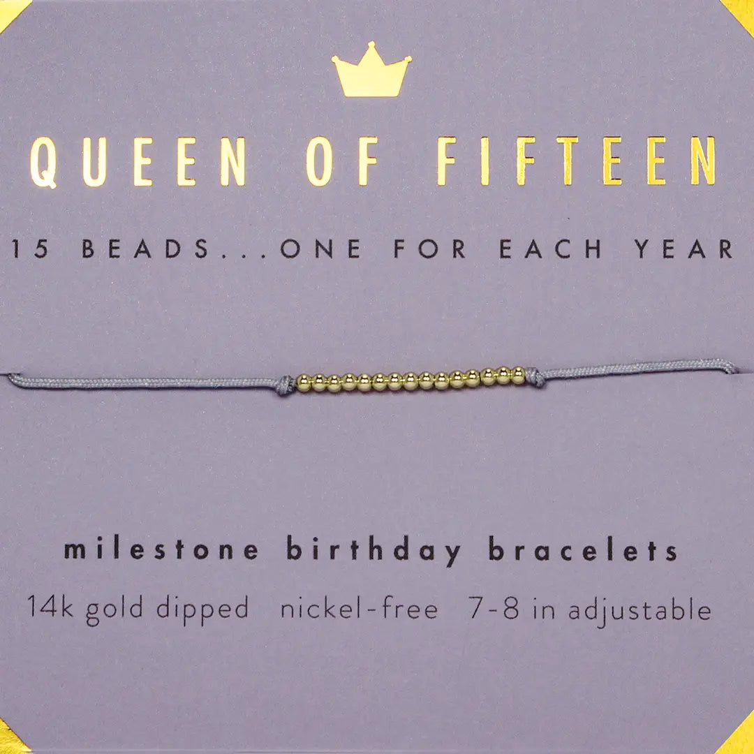 Queen of Fifteen Birthday Bracelet