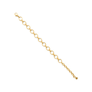 Cleopatra Small Link Bracelet, 7+1.5" - gold