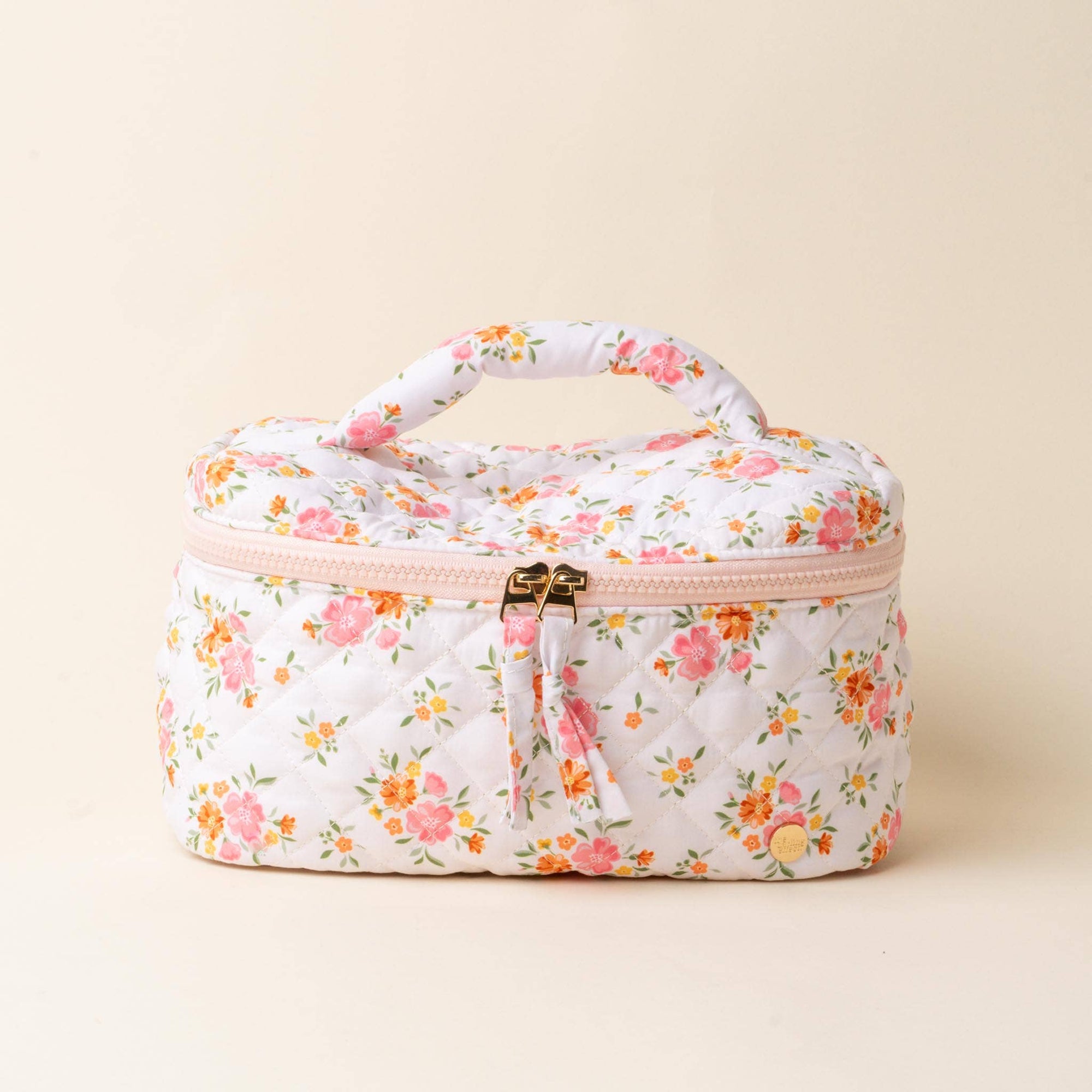Quilted Cosmetic Bag-Endless Daydream Cream
