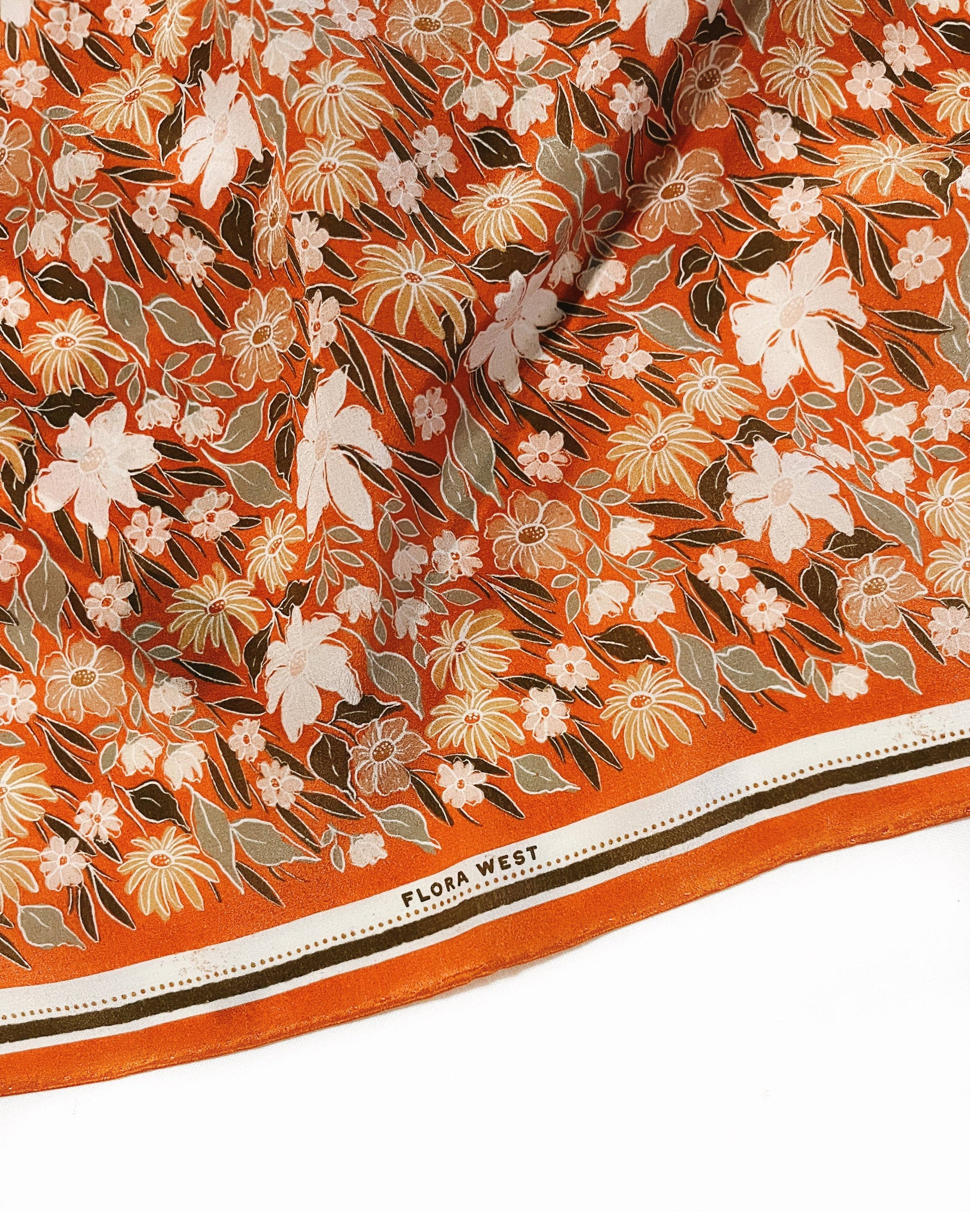 Silk Bandana Scarf - Botanical Garden