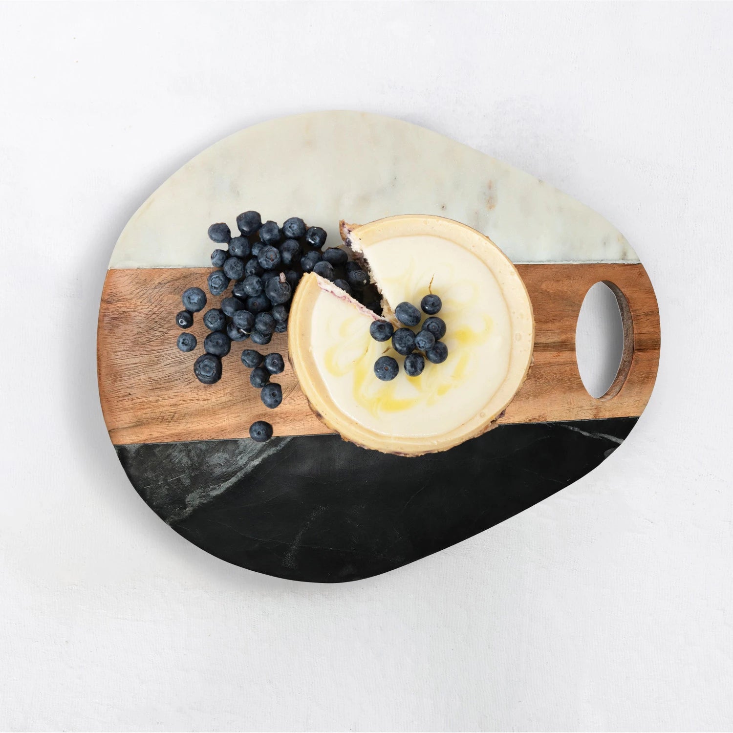 Marble & Acacia Wood Cheese/Cutting Board