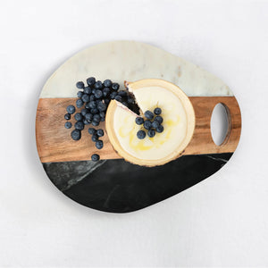 Marble & Acacia Wood Cheese/Cutting Board