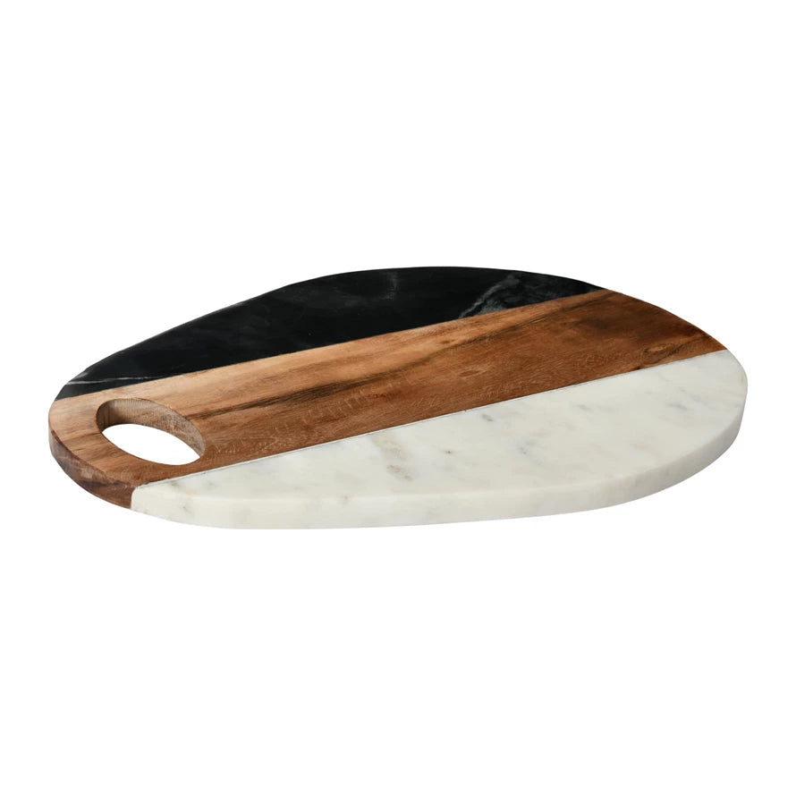 Marble & Acacia Wood Cheese/Cutting Board
