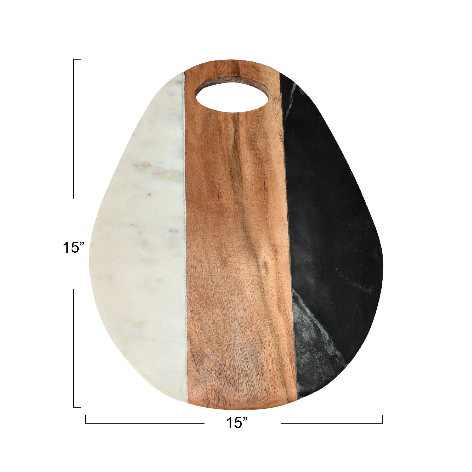 Marble & Acacia Wood Cheese/Cutting Board