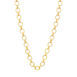 Cleopatra Small Link Necklace, 16"+2" - gold