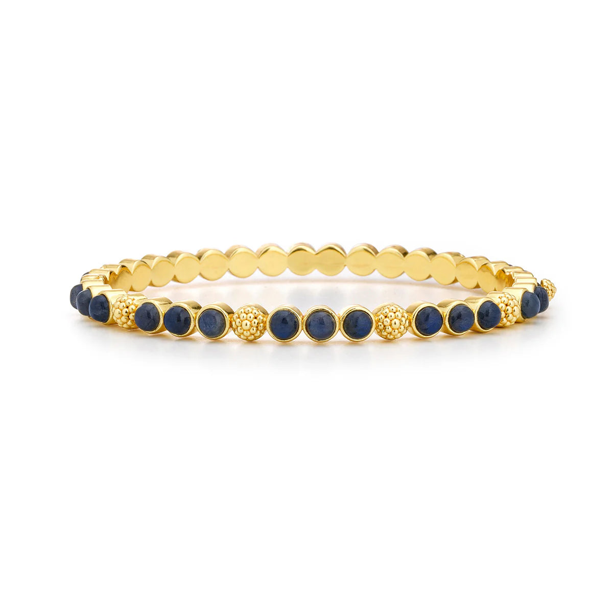Berry Gem Petite Hinged Bangle - blue labradorite