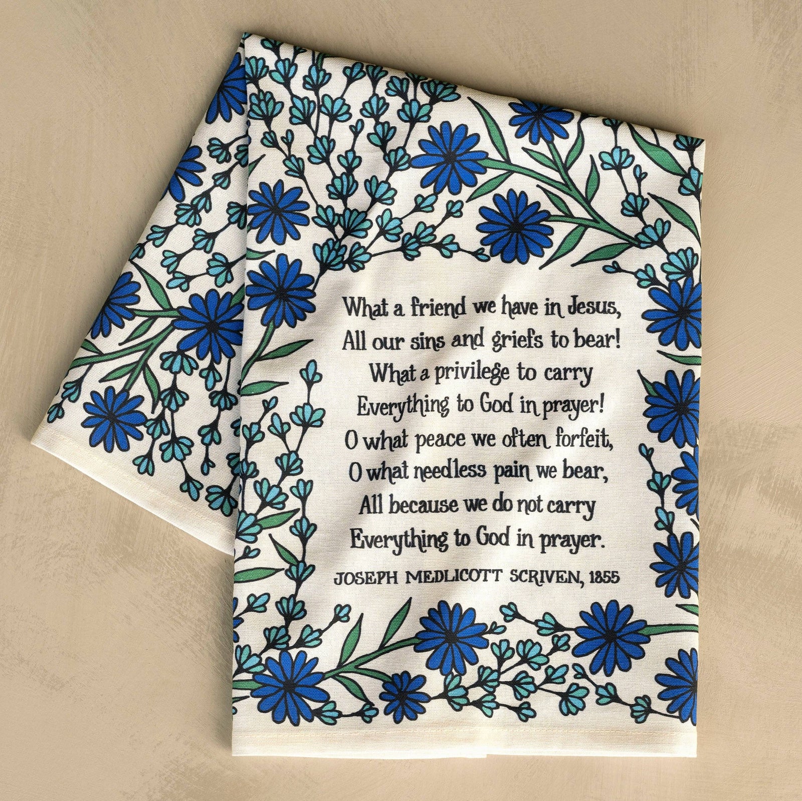 What A Friend Hymn Tea Towel