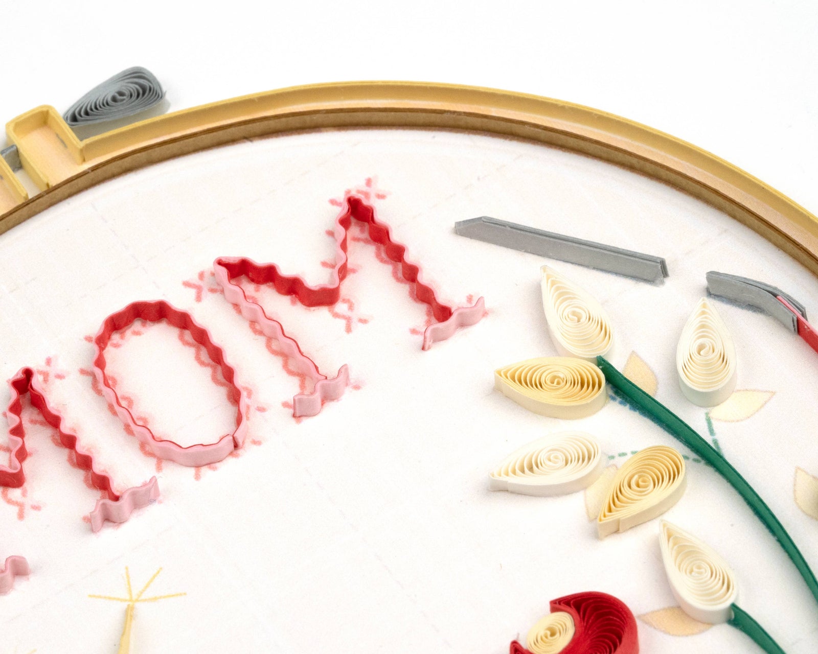 Quilled Cross Stitch Mother’s Day Card