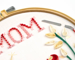 Quilled Cross Stitch Mother’s Day Card
