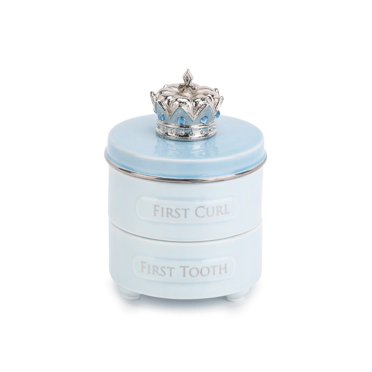 Crown First Tooth & Curl Keepsake Box
