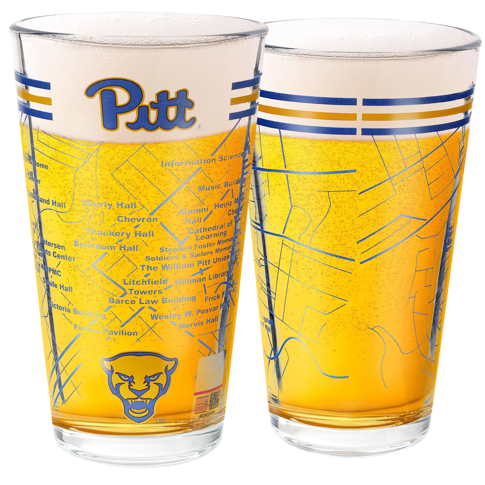 University of Pittsburgh Pint Glass