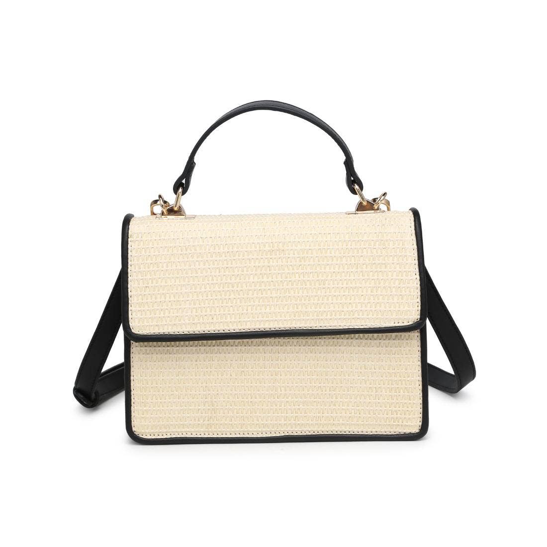 Ruth Crossbody: Ivory/ Black