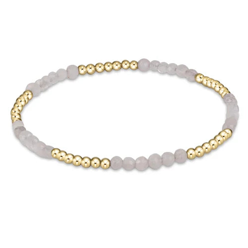 Blissful pattern 2.5mm bead bracelet - moonstone