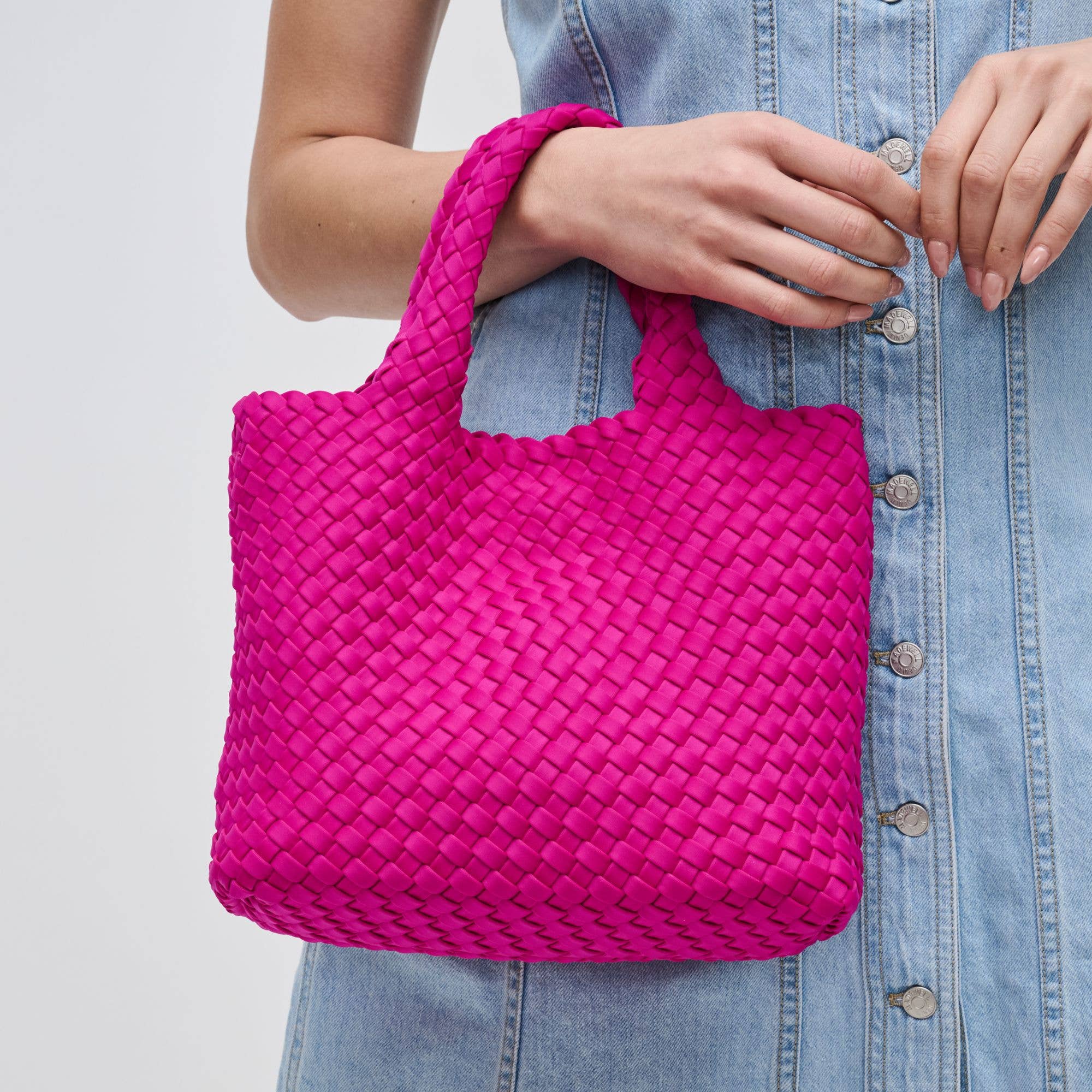 Sky's The Limit - Small Woven Neoprene Crossbody: Wine