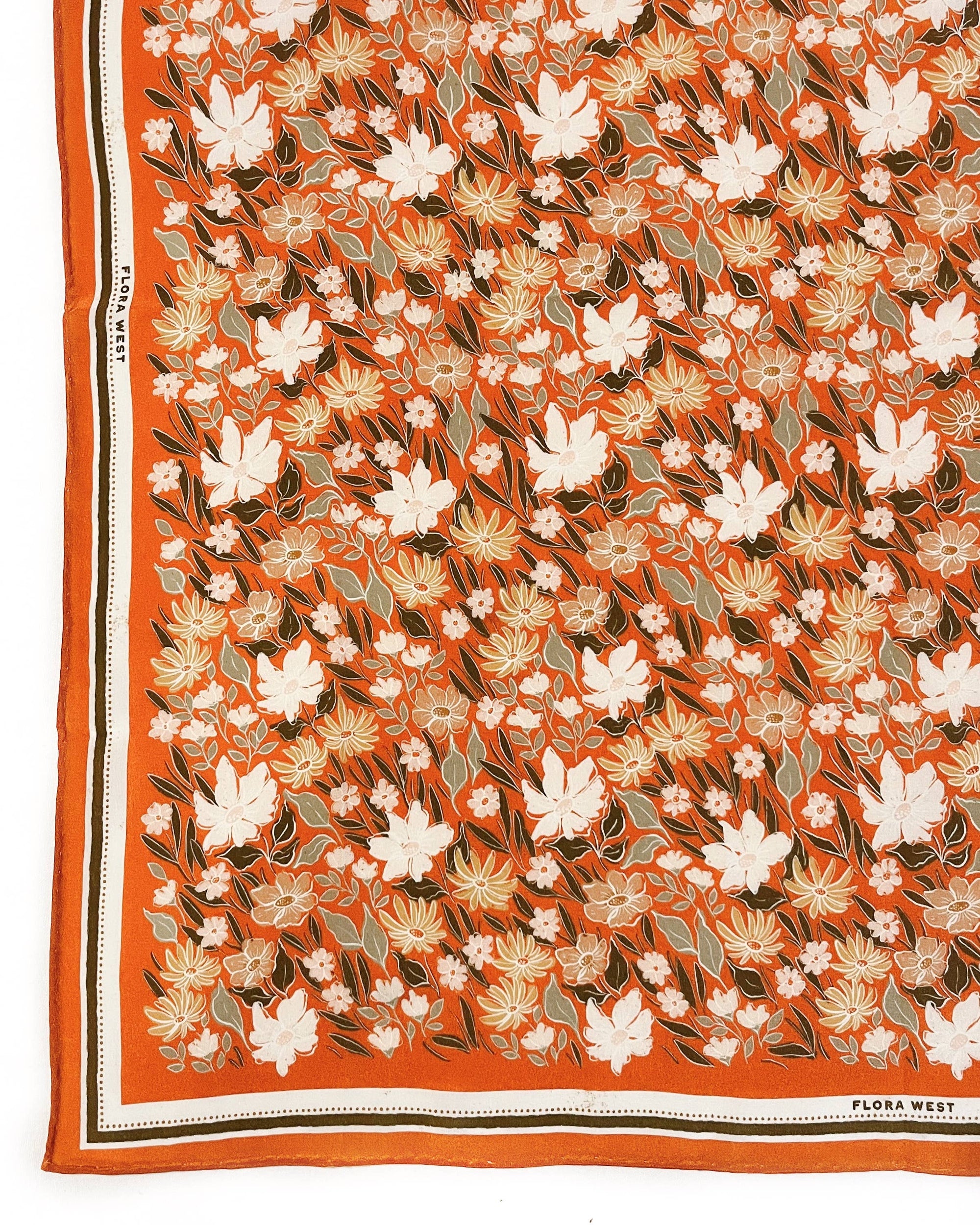 Silk Bandana Scarf - Botanical Garden