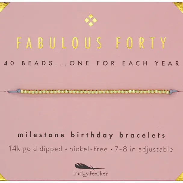 Fabulous Forty Birthday Bracelet