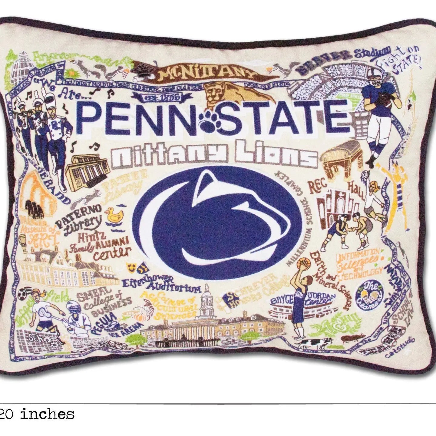 Penn State University Embroidered Pillow