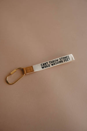 Can't Throw Stones Wristlet keychain