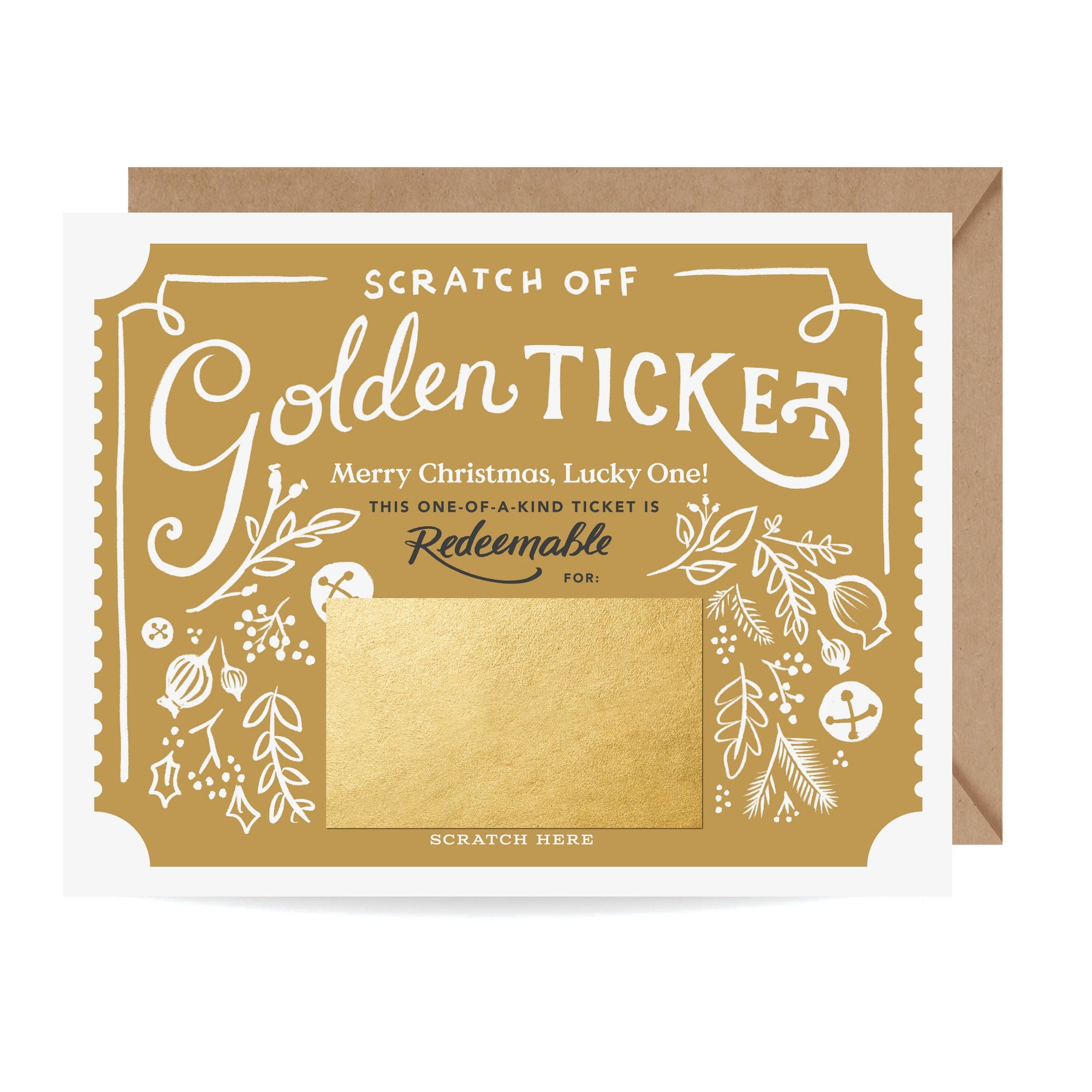 Scratch-off Card - Christmas Golden Ticket
