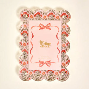 Rectangle Scalloped Picture Frame–everbloom dusty rose