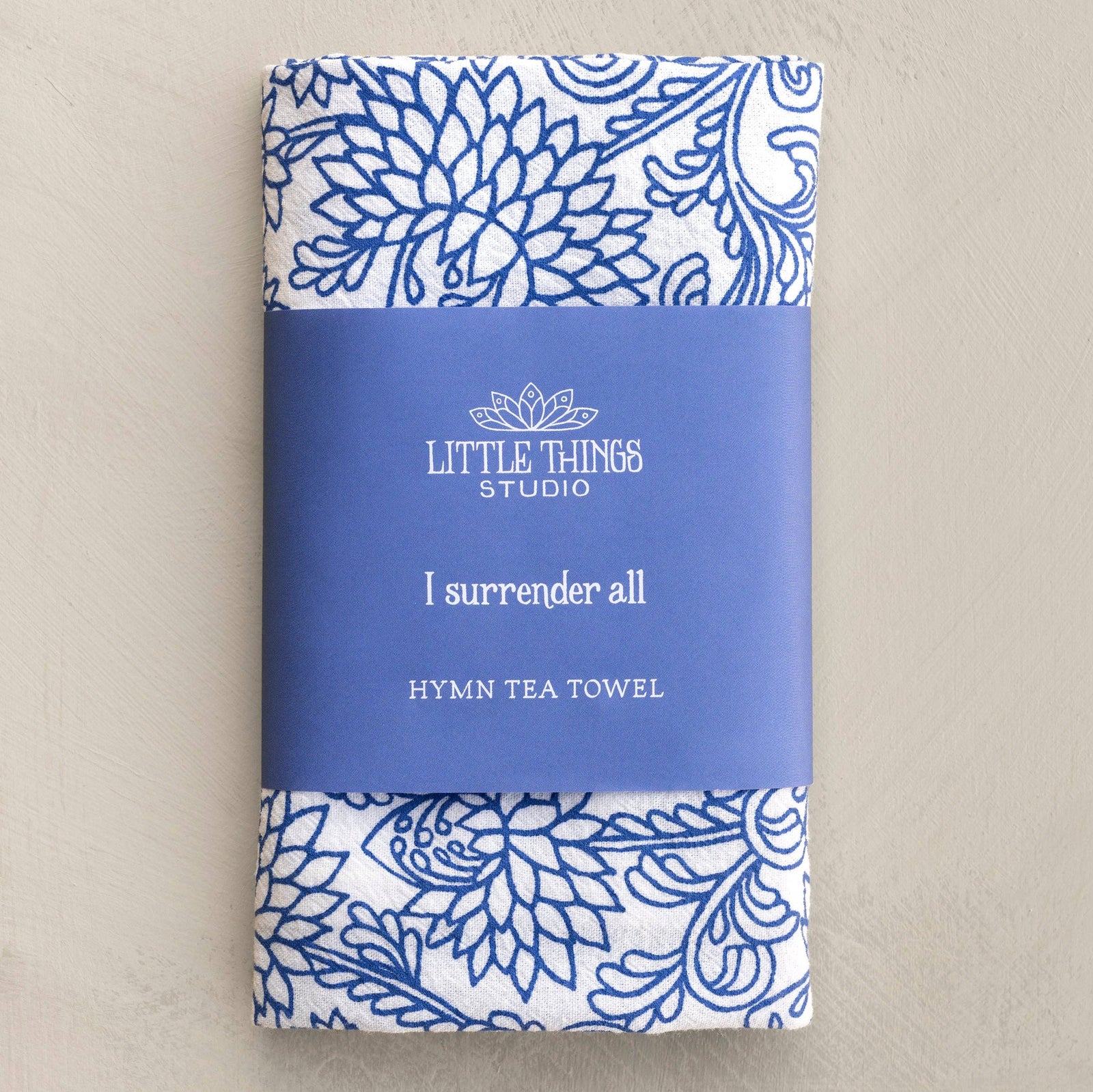 I Surrender All Hymn Tea Towel