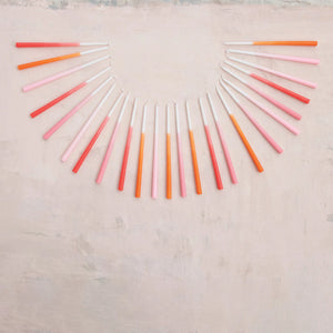 Ombre thin taper candles