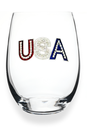 USA Stemless Wine Glass