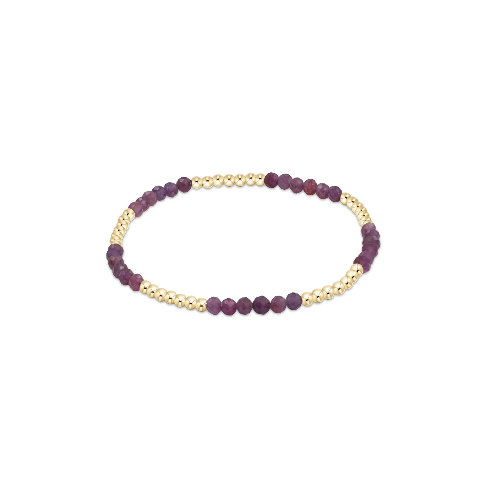 BLISSFUL PATTERN 2.5MM BEAD  BRACELET - RUBY