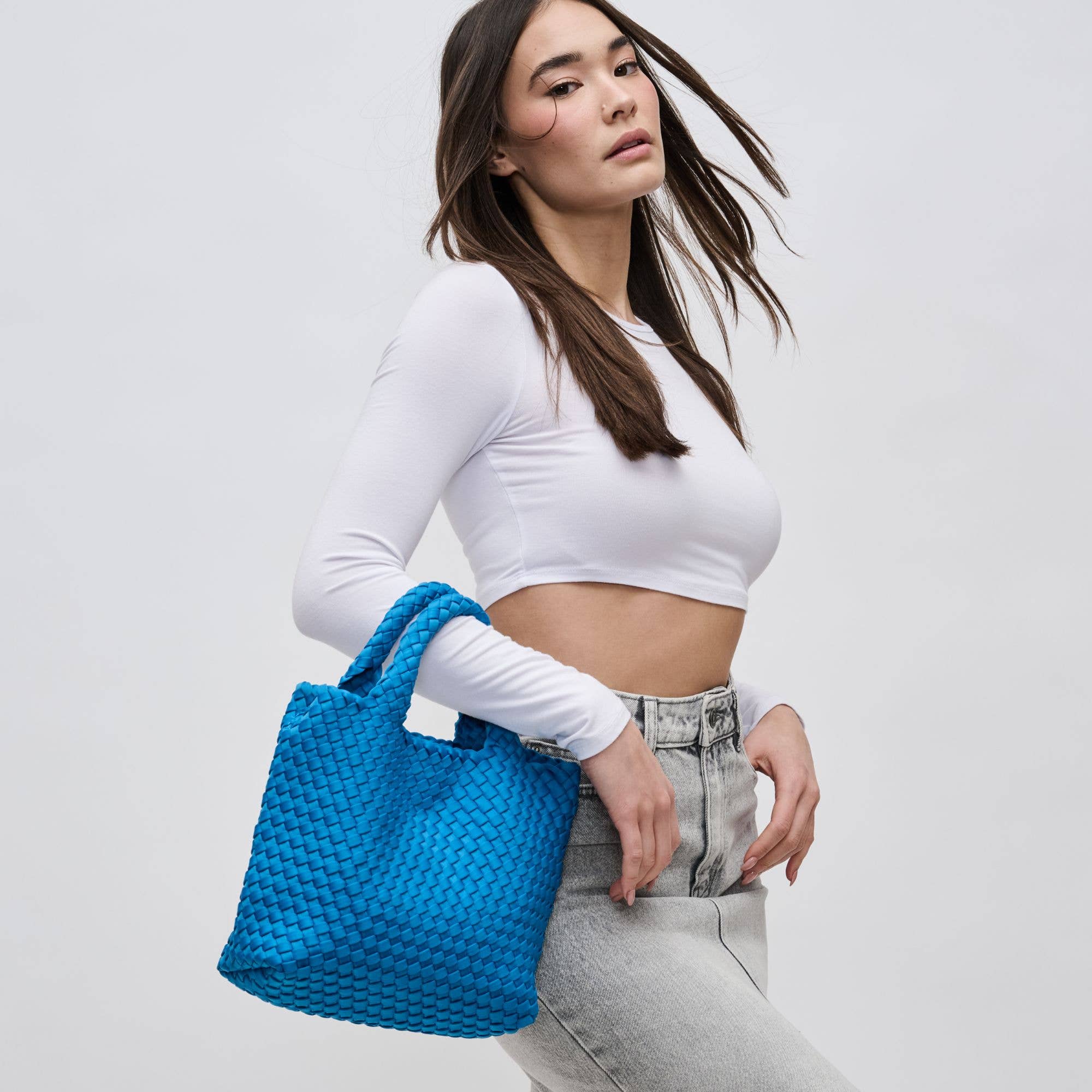 Sky's The Limit - Small Woven Neoprene Crossbody: Wine