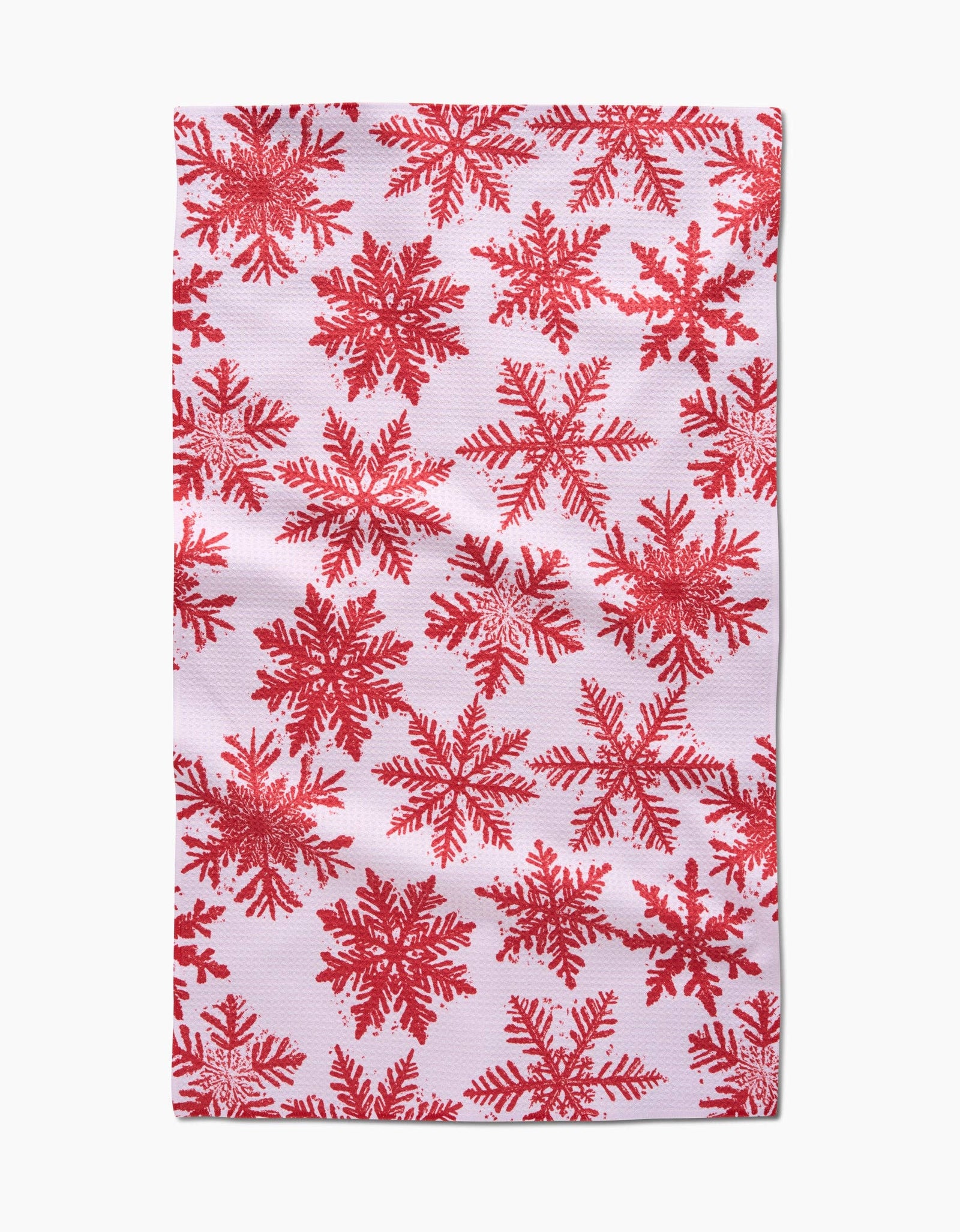 Snowy Days Red Tea Towel
