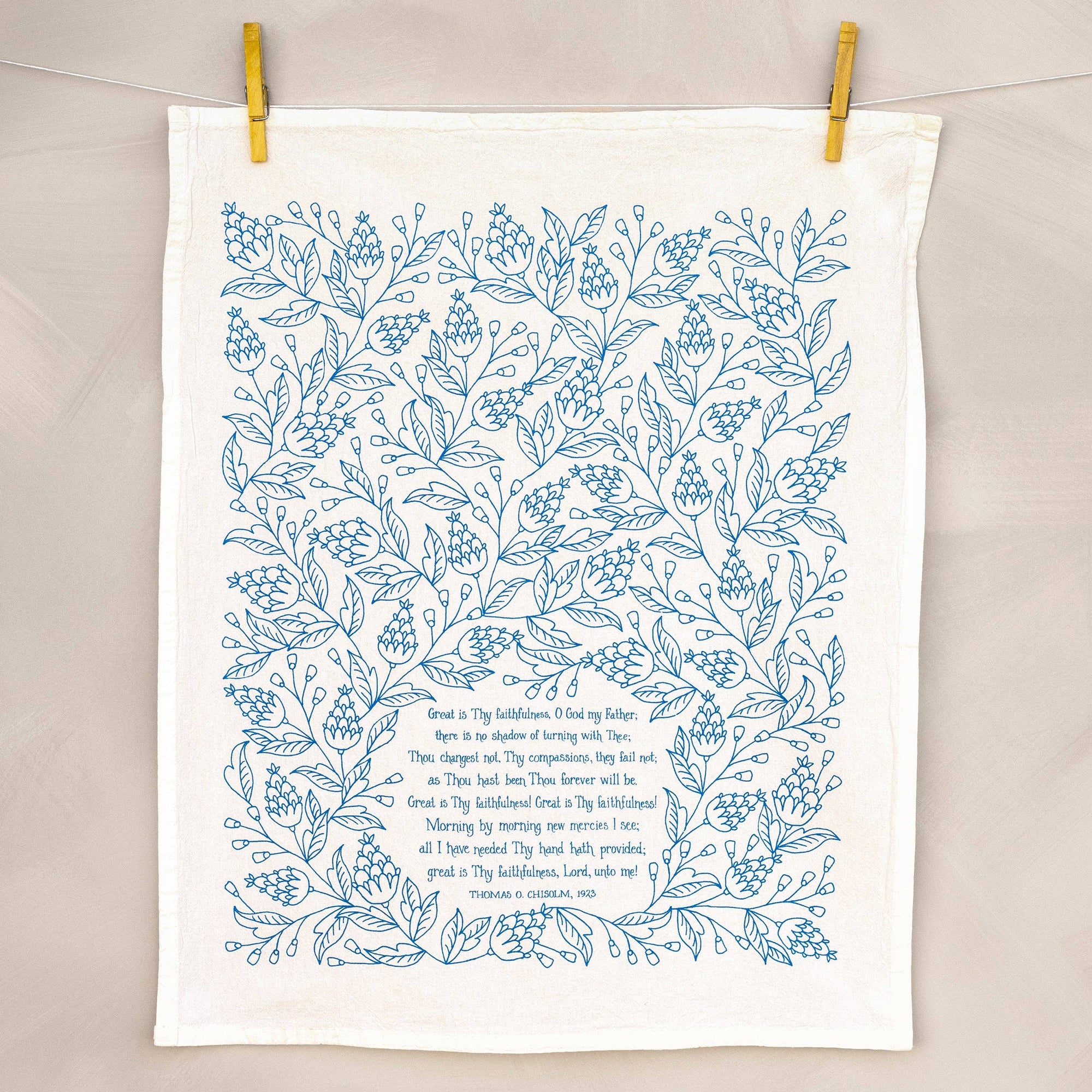 Great Is Thy Faithfulness Hymn Tea Towel