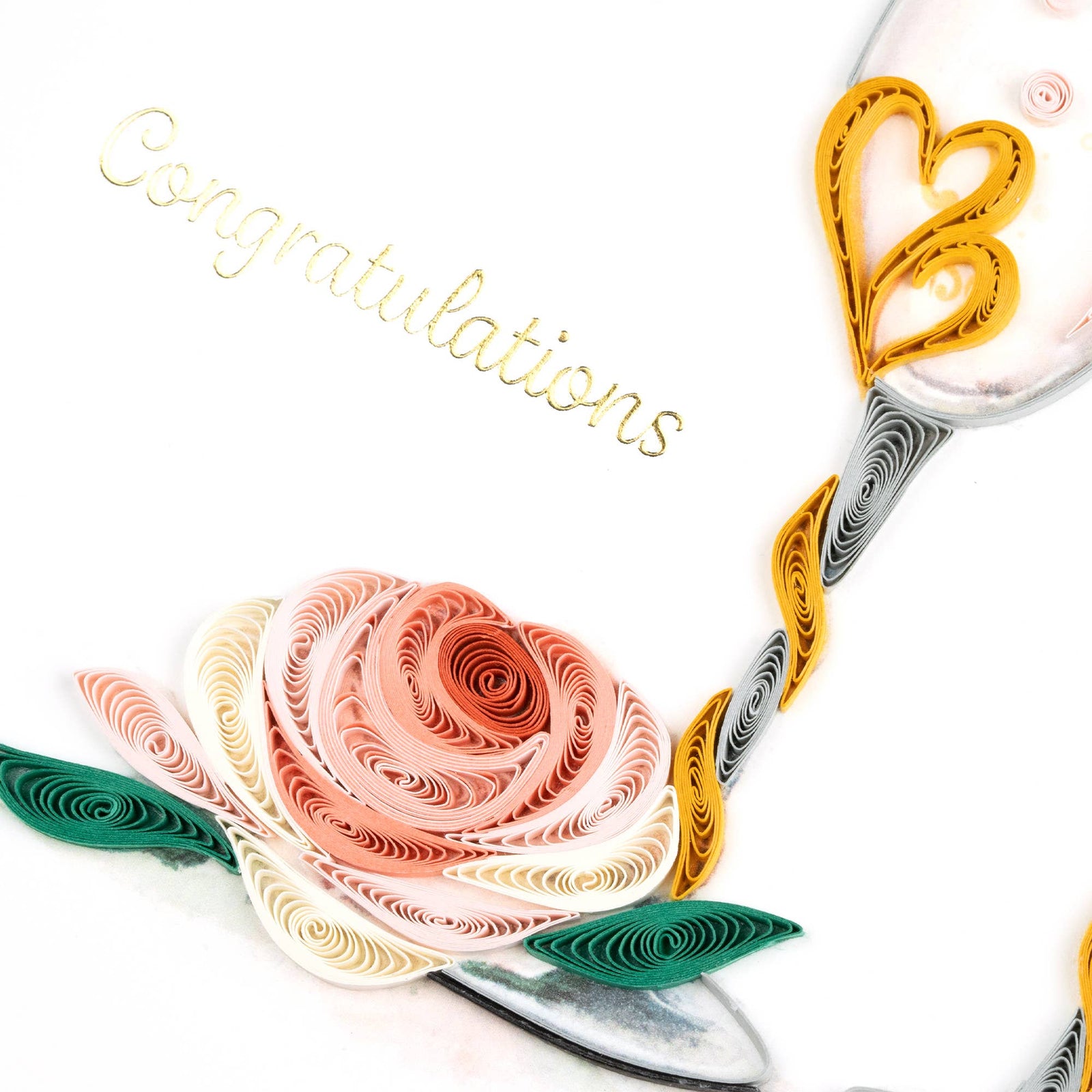 Toasting Flutes Quilled Card