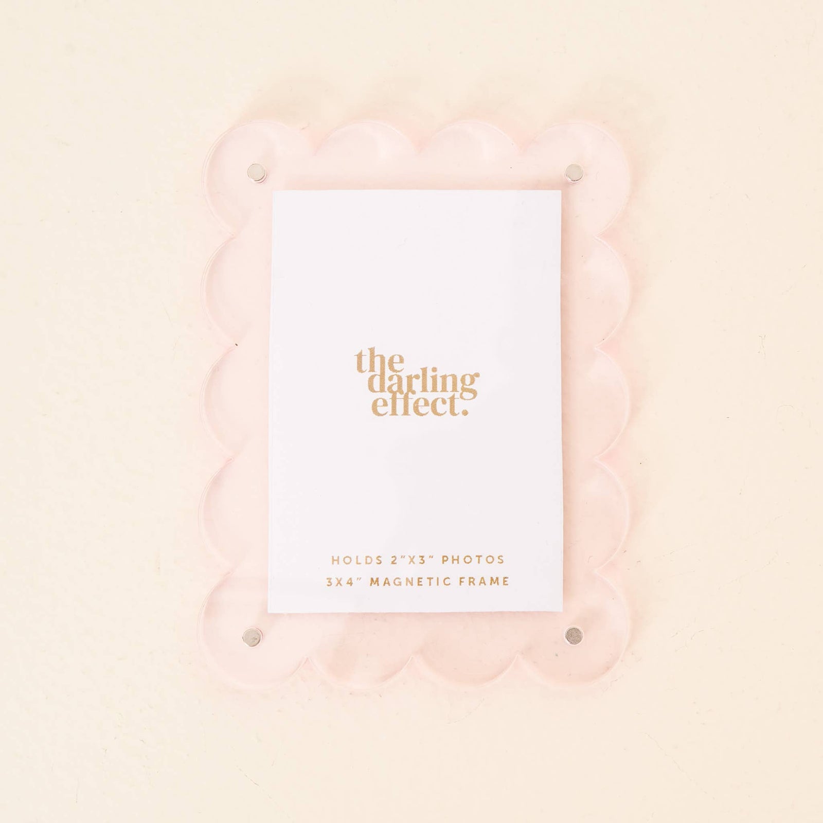 Mini Acrylic Picture Frame Magnet-Pale Pink