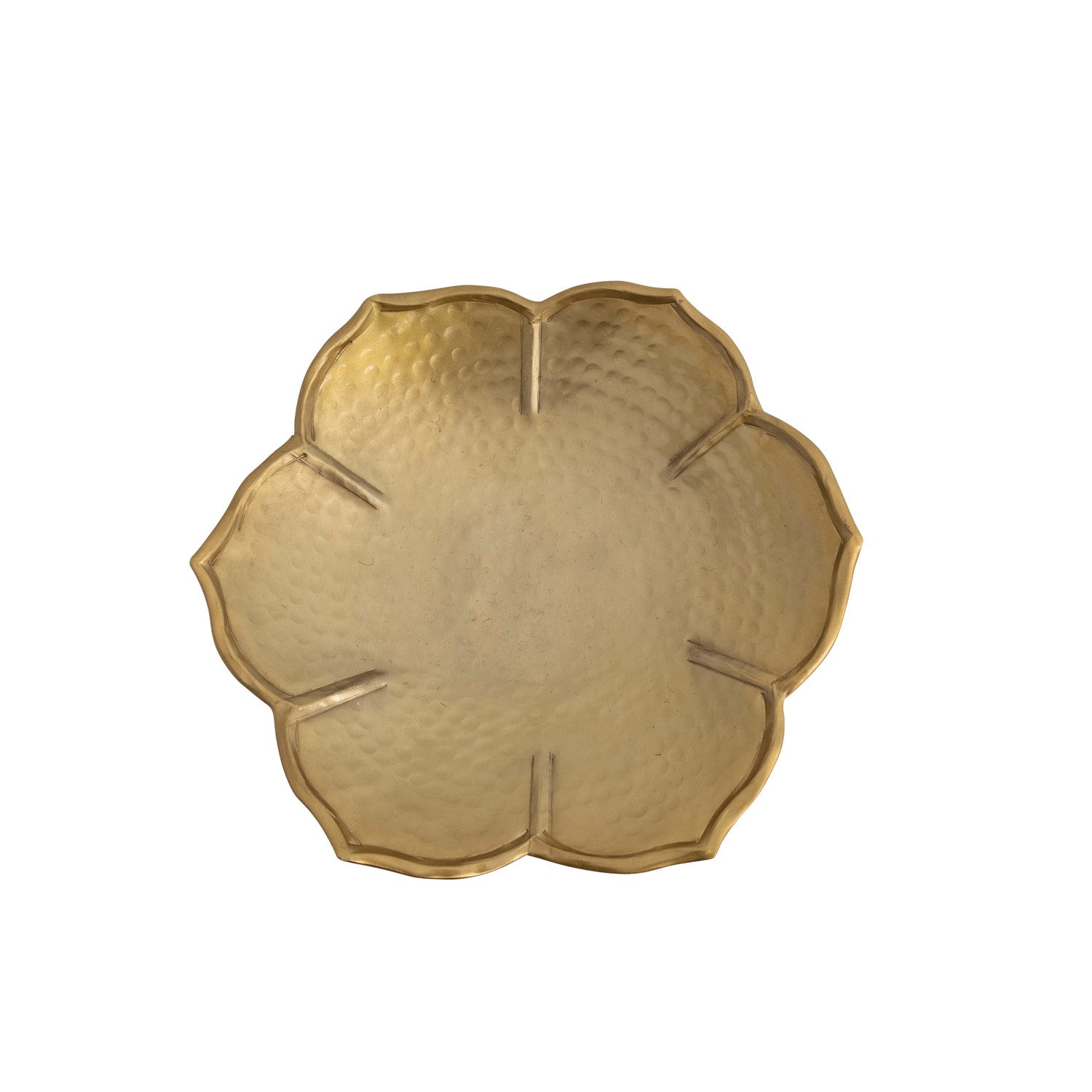 Hammered Gold Flower Dish