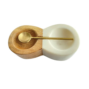 Wood & Marble Pinch Pot