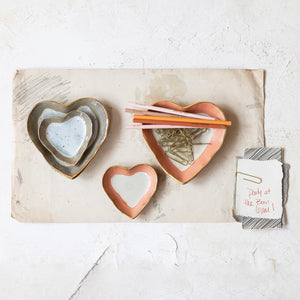 Heart Dish with Gold Trim