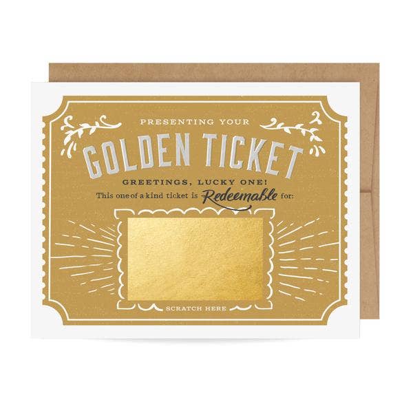 Golden Ticket Scratch-off Card