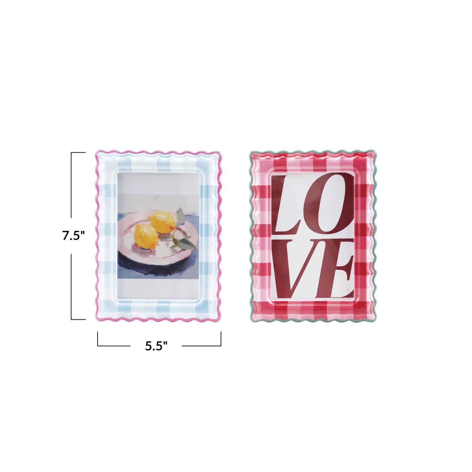 Plaid Scalloped Frame