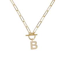 Toggle Initial Necklace Gold